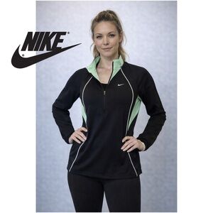 Nike sphere dry black/mint quarter zip pull-over size M